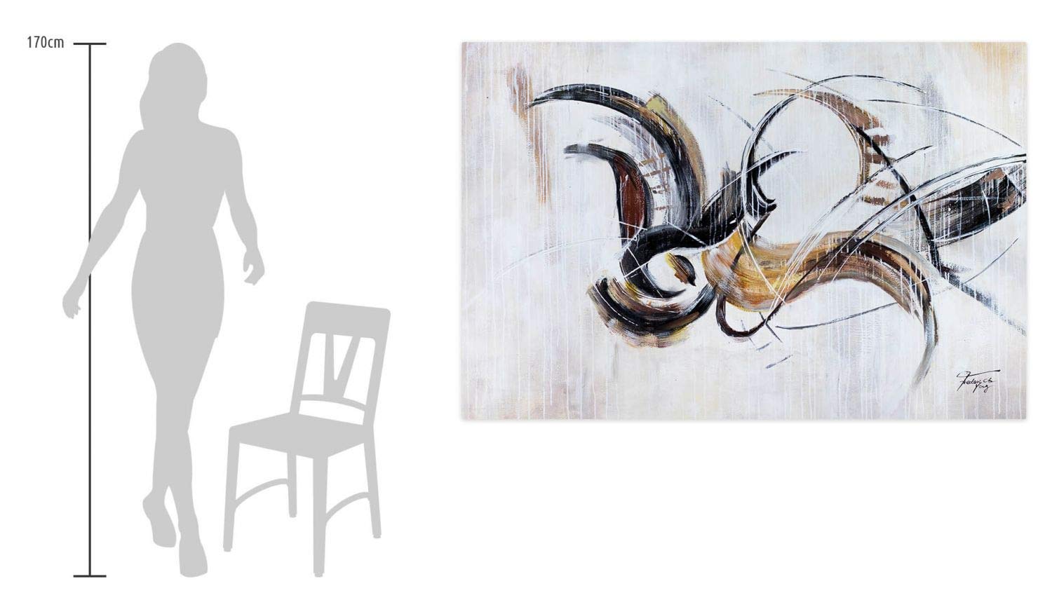 Original handgemalte Bilder Modernes Kunst Ölbild Abstrakt Braun Beige