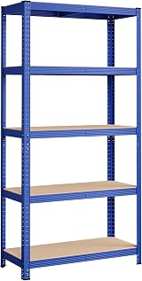 SONGMICS 5-Tier Steel Shelving Unit 875 kg Load 40x90x180 cm Blue GLR040Q01