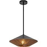 Alora Mood PD633215MBBR Daphne Pendant, 1-Light 1 Watts, Matte Black/Brown Cotton Rope