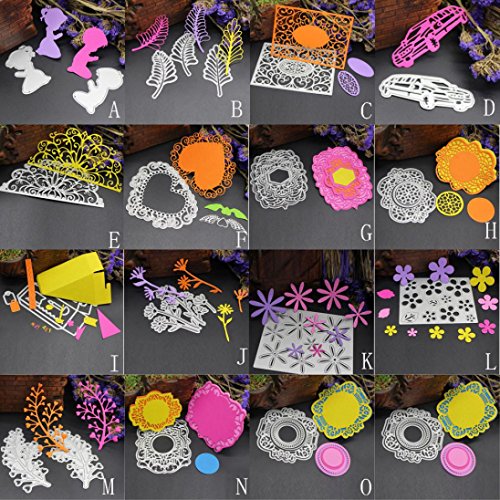 Fabal Frame Metal Cutting Dies DIY Album Scrapbook Card Bookmark Decor Tools Cutting Dies for Scrapbooking (E)