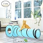 Pawise Cat Toys Cat Tunnel Pop Up Collapsible Cat Cube Kitten Indoor Outdoor Toys with Kitten Collar