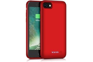 YHO Battery Case for iPhone 8/7/6s/6/SE(2020),6000mAh Portable Rechargeable Charger Case for iPhone 6s/6 Extended Battery Pack for iPhone 8/7/SE(2020) Protective Charging Case (4.7 inch) -Red