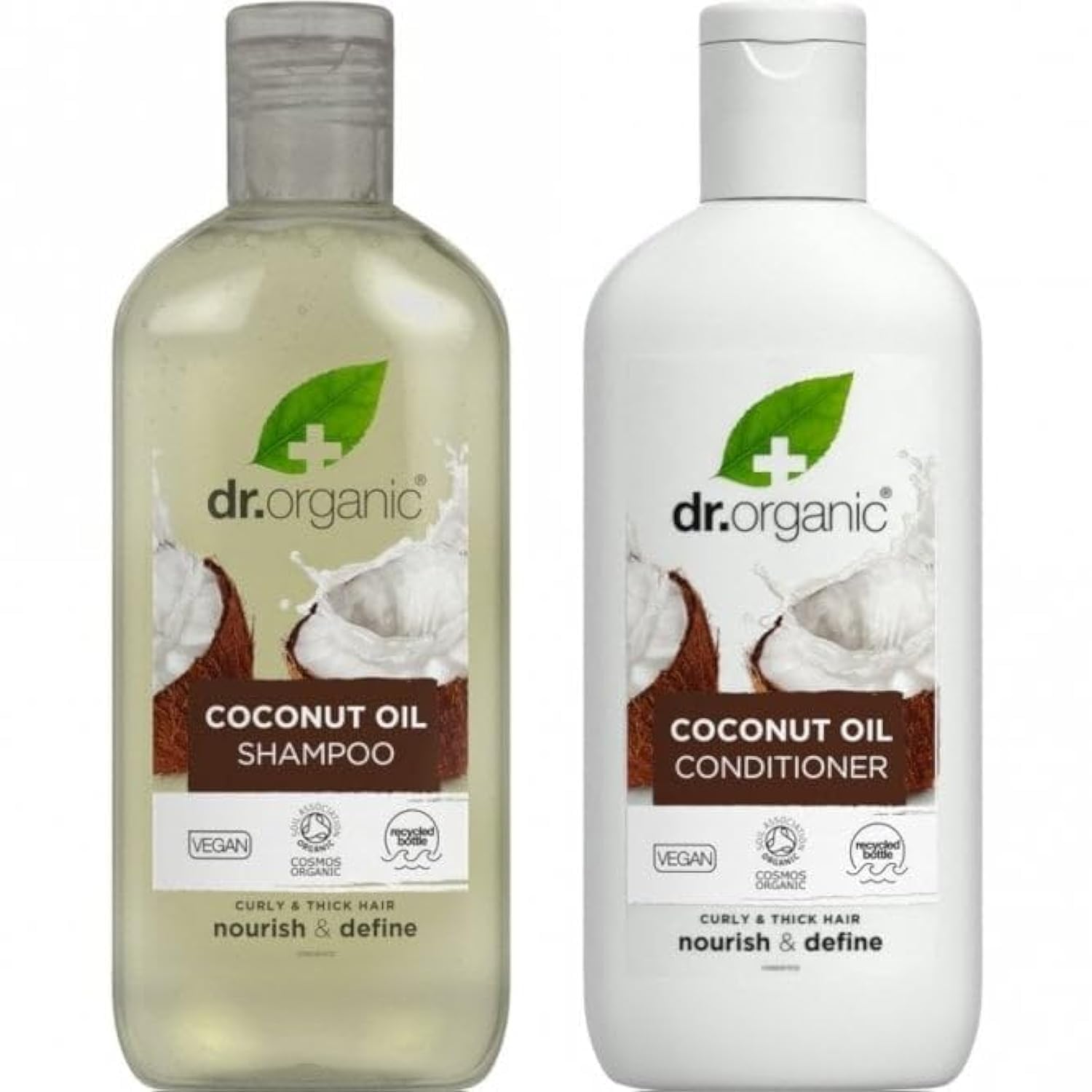 Dr Organic Virgin Coconut Oil Shampoo & Conditioner Set - VEGAN