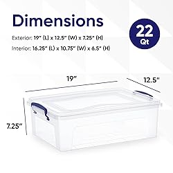 Superio Clear Storage Boxes with Lids, Plastic