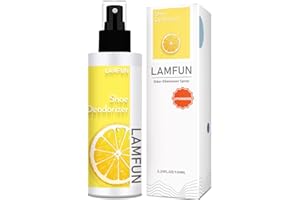 Shoe Deodorizer Spray, Lamfun Natural Odor Eliminator for Smelly Feet, Shoes and Gym Bags, Foot Deodorant Fights Odor, Lemon Fragrance, 150ml