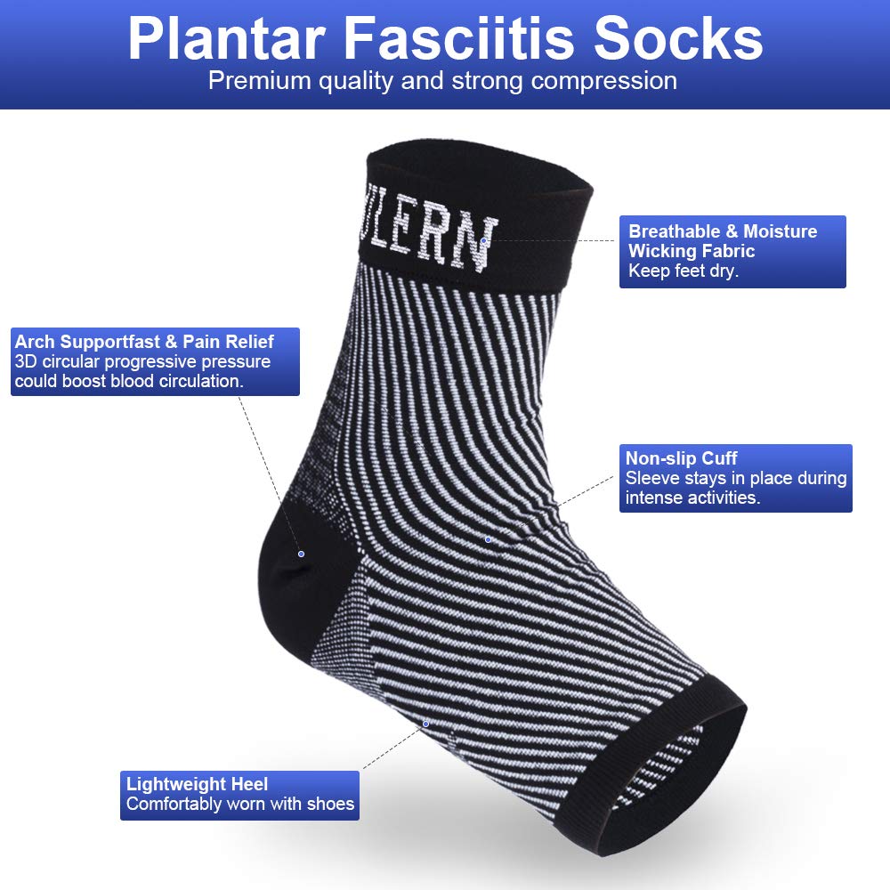 5D-Mesh Plantar Fasciitis Night Splint Foot Drop Orthotic Brace with Plantar Fasciitis Socks & Foot Massage Ball for Effective Relief from Plantar Fasciitis pain, Achilles Tendonitis and Arch Foot Pain: Industrial & Scientific