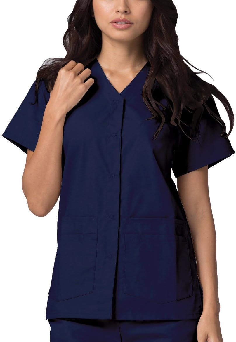 Adar Universal Scrubs for Women - Snap Front Scrub Top