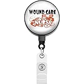 BEKECH Wound Care Nurse Retractable Badge Holder Nursing Doctor ID Card Holder Badge RN Wound Nursing Badge Clip RN Gift (Wound Care Nurse)