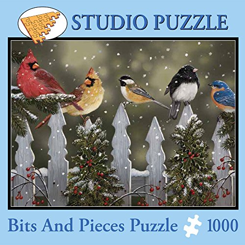 Bits and Pieces 1000 Piece Jigsaw Puzzle Winter Perch, Birds in
