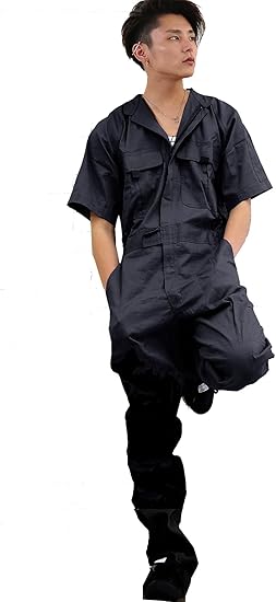 Amazon Co Jp つなぎ メンズ おしゃれ 作業着 半袖 ツナギ 作業服 服 ファッション小物