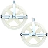 QWORK Clothesline Pulley Set, 2 Pack 5-Inch Nylon Pulley for Outdoor Clotheslines, Fits Rope Up to 3/8-in