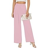 Buauty Straight Wide Leg Dress Pants for Women Pink