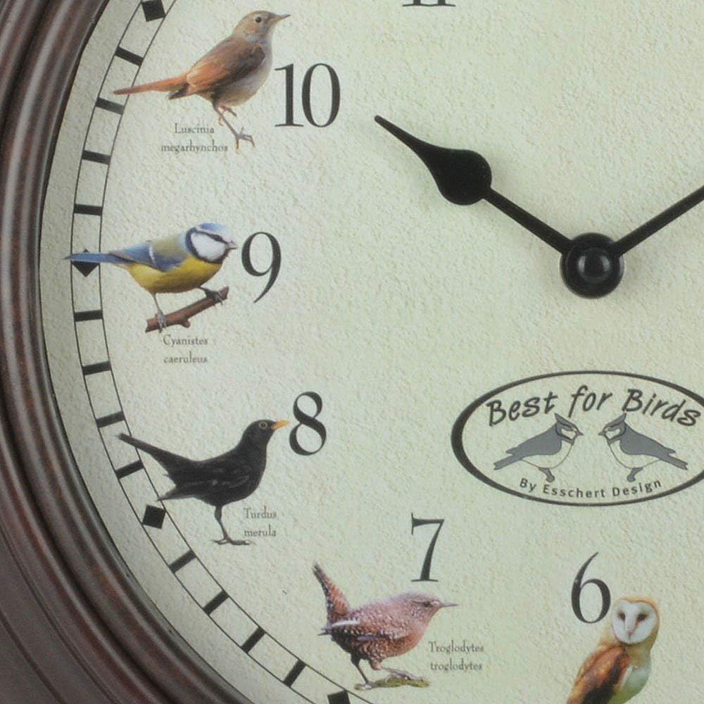 Fallen Fruits Ltd FB416 BIRD SONG CLOCK, Brown - Image 5