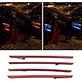 CHUANGHUI Car Interior Door LED Lighting Ambient Light Trim Strip Accessories for BMW 3 Series F30 F31 320i 328i 330i 335i 340i Door Two-Color Atmosphere Lamp Replacement Cover (Red)