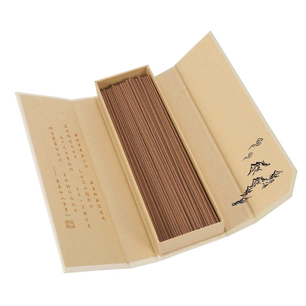 Fdit Japanese Sandlewood Incense Sticks Holders Pack Buddhist Buddha Oriental Nature Incense Sticks with Case Sandalwood for Multifunction Use (180Pcs/Pack Australian Sandalwood)