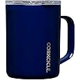 Corkcicle Triple Insulated Coffee Mug with Lid and Handle, Midnight Navy, 16 oz – Stainless Steel Travel Mug Keeps Beverages Hot for 3+ Hours – Non-Slip, Easy-Grip, Spill-Resistant Tumbler