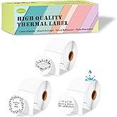 [260 Labels/Roll x 3] 30mm Circle Thermal Labels, 1.18 inch Round Label Maker Tape Refill, Weatherproof & Tear-Resistant Thermal Stickers for Phomemo M110, Supvan T50M Pro