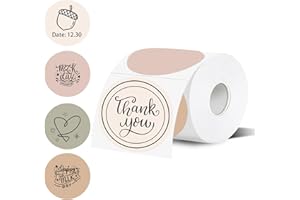 WANGHENG 3 Inch Thermal Label,Morandi Round Thermal Printer Label,Waterproof Thermal Stickers for DIY Logo Design,Name Tag,Thanks Card 300 Labels/Roll (Morandi)