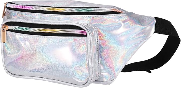 silver fanny pack amazon