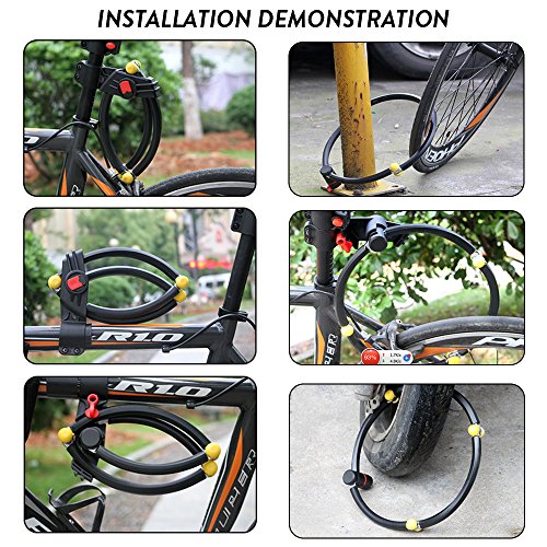 sanwo 4-Section Collapsible Anti-20-ton Hydraulic Shearing Super-B Lock Cylinder 30.3-Inch Alloy Steel Heavy Duty Lock with Bonus Mounting Bracket for Mountain Bikes, Electric Vehicles, Motorcycles