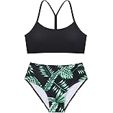 Weixinbuy Girls Swimsuits Bikini Set Kids Bathing Suit Bikini Top Bottom 2Pcs Teen Girls' Swimwear Set