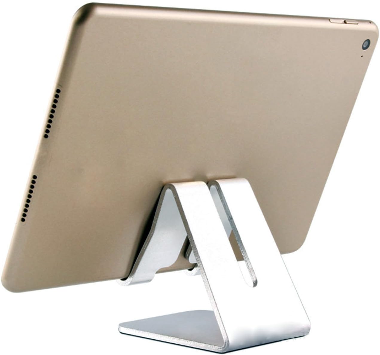 iBarbe Tablet Stand Desktop Holder Dock for iPad Mini Air 2 3 4 Pro, iPhone 6 7 8 X Plus, Nintendo Switch Accessories, Samsung, Other Tablet (4-12 inch),e-Readers More- sivler