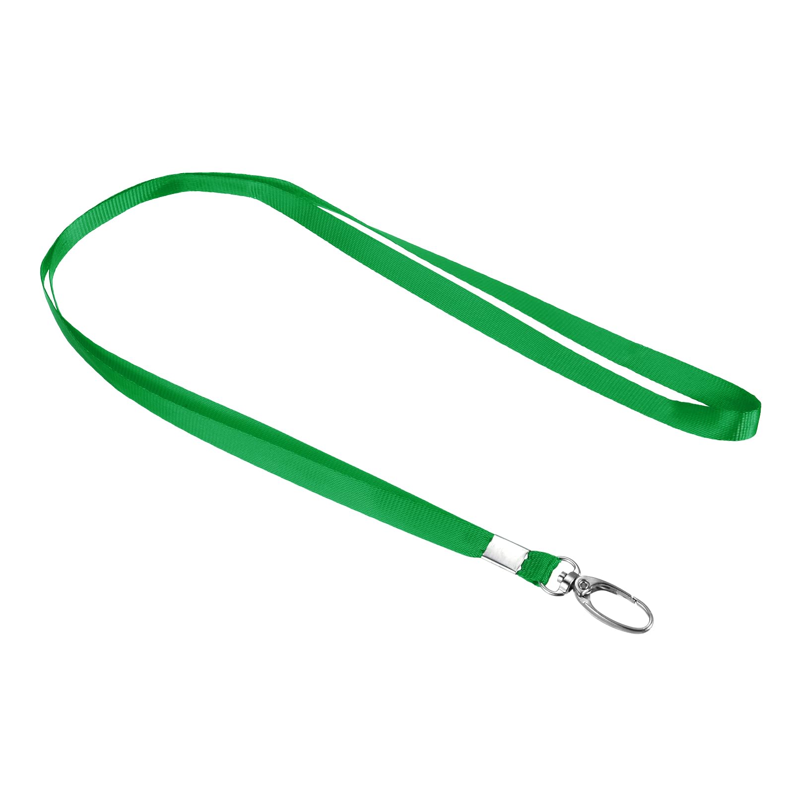 PATIKIL Neck Lanyards, 50 Pack Polyester Flat Strap Lanyard with Clip Swivel Hook for Office Id Badges Key Chains, Green