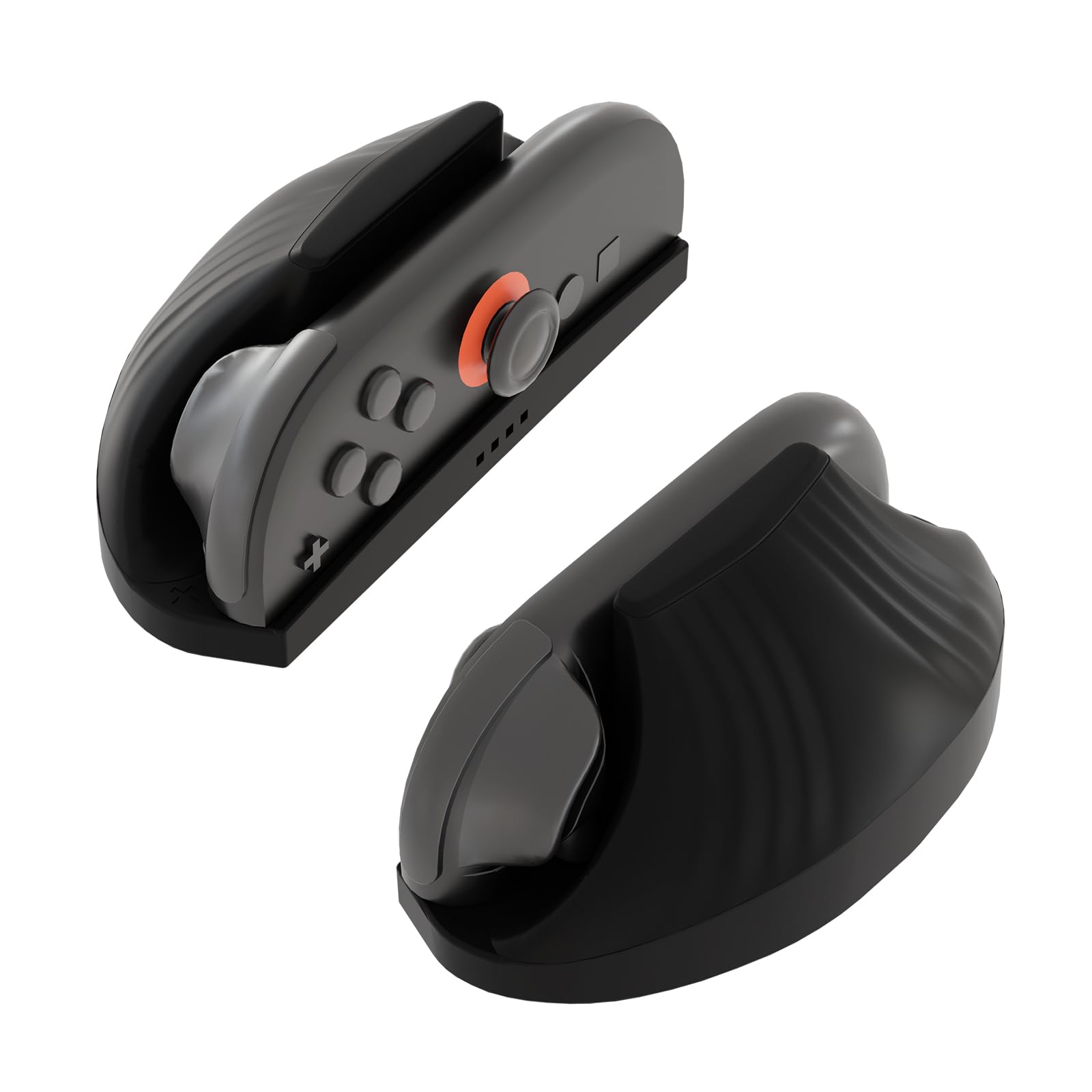 2Pack Ergonomic Gaming Controller Mouse for Joycon 2 Grip,Left & Right Hand Grip Set for Nintendo Switch 2 2025-Enhanced Targeting (Black)