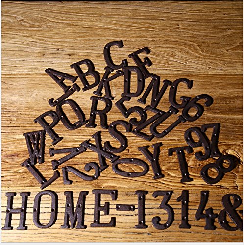 3" Vintage Decorative Cast Iron Metal Alphabet Letters Wall Sign Hanging Address Name Sign Letter(D) - Thumbnail 3