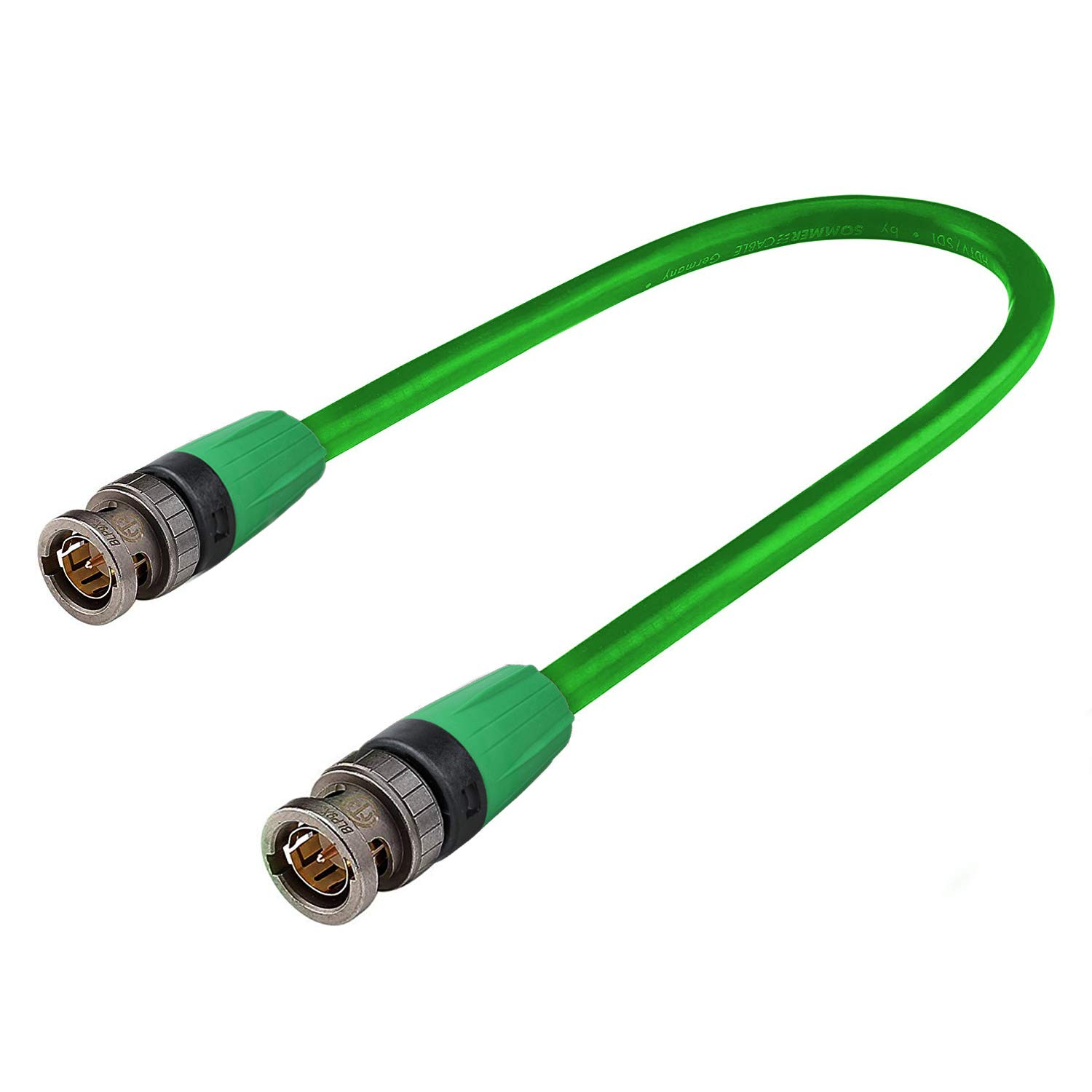SommerCable Video 6G-SDI / 4K SC-Vector 0.8/3.7 Equipped BNC/BNC NBNC75BLP9X NEUTRIK, Green (0.75m)