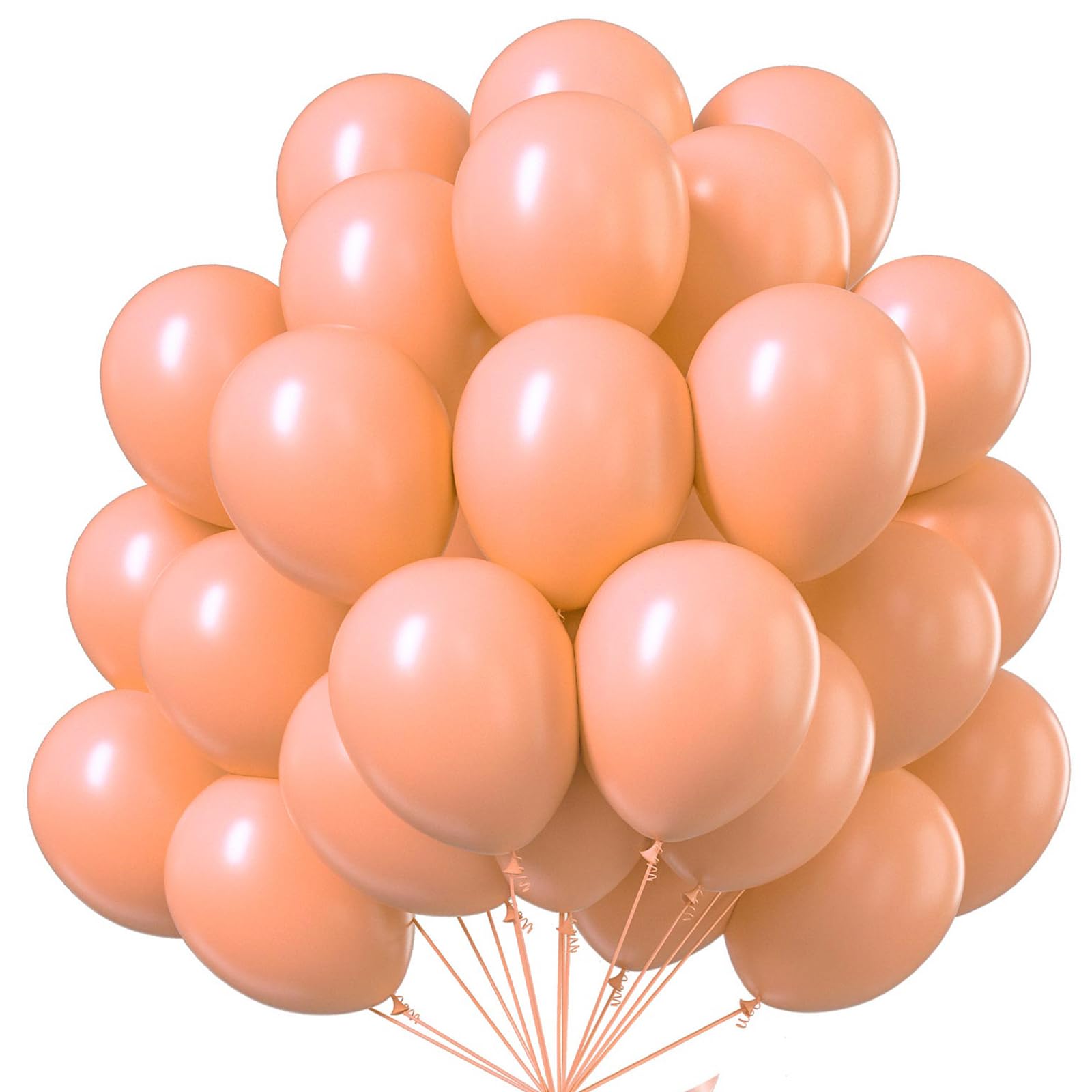 Photo 1 of PartyWoo Peach Balloons 50pcs 12 Inch Light Orange Latex Helium Balloons for Wedding Baby Shower Bridal Shower Bachelorette Anniversary Engagement Graduation Birthday Party Decorations Orange-Y21