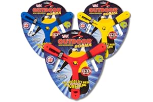 Wicked Outdoor Booma | Classic Sports Boomerang from Vision | Advanced Tri-Blade Design for Stable, Accurate Return Flight | 15-20 Metre Flight Range (Random (Blue/Red/Yellow))