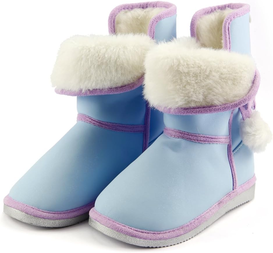 Toddler Sz 11 Girl's Super Cute Comfy Warm Furry Snow Boots