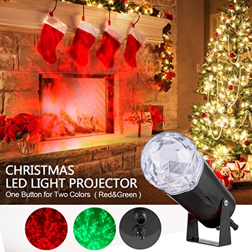 Gemtune Christmas Light Projector LED Patio Lawn light with Flame Pattern, Indoor and Outdoor Waterproof Spotlight Water Wave Night Light for Xmas Birthday Thanksgiving Day Party Holiday Decoration