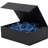 Rsgift Empty gift box Small Black 9.7x7.2x3.3 Inch Gift Boxes with Lid Groomsmen Graduation decorative boxes with lids Halloween,Christmas,Valentine's Day,gifts for women