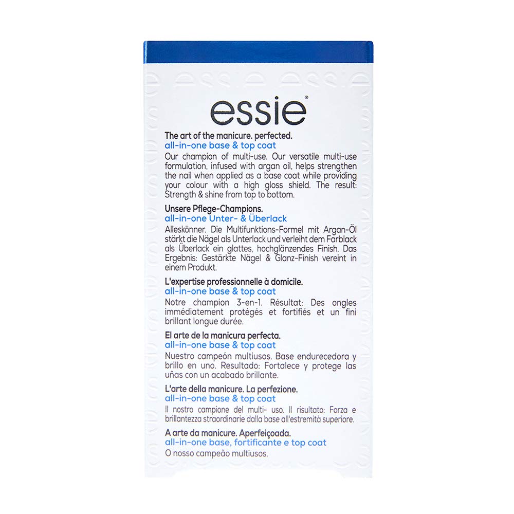 essie All-In-One Base Coat + Top Coat + Strengthener Nail Polish, 0.46 Ounces (Packaging May Vary) : Nail Polish : Beauty