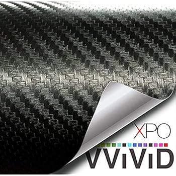 VViViD XPO Black Carbon Fiber Car Wrap Vinyl Roll Featuring Air Release Technology (15ft x 5ft)