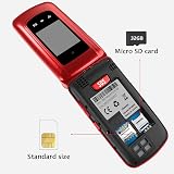 uleway Big Button Mobile Phone for Elderly SIM Free 2G Red Flip SOS Torch view 8