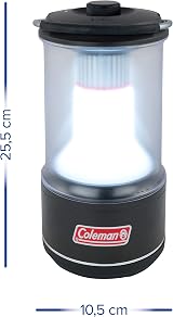 Coleman LED Lantern 800 Lumens BatteryGuard D Battery Lantern Black view 2