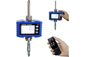 Bigorenda Digital Crane Scale,2200LB/1000KG Digital Hanging Scale,High Precision Heavy Duty Industrial Crane Scale LCD Backlight Remote Control,Unit Change/Data Hold/Tare/Zero,for Fishing,Deer,Factory