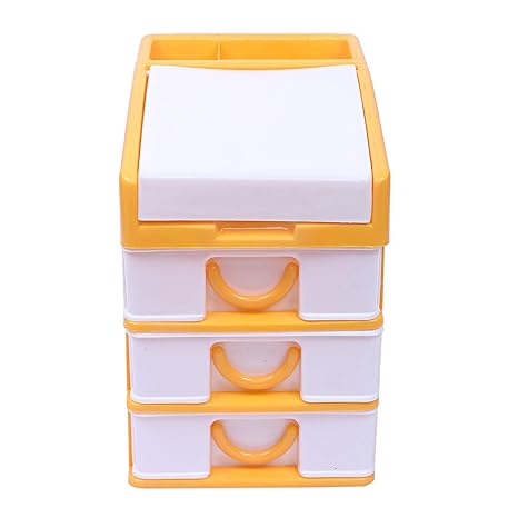 Kuber Industries Plastic Four Layer Drawer Storage Cabinet Box