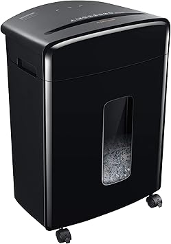 Bonsaii Aktenvernichter 15 Blatt Kreuzschnitt Fur Buro Und Zuhause Strapazierfahig Zerstort Kreditkarten Heftklammern 20 Liter Ausziehbarer Mulleimer Mit 4 Rollen 10 Minuten Kontinuierliche Laufzeit Schwarz C221 A Amazon De Burobedarf