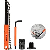 Bike Cassette Removal Tool with Chain Whip and Auxiliary Wrench Bicycle Sprocket Removal Tools, Oumers Bicycle Cassette Lock 