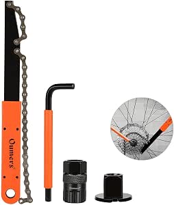 Amazon.com: Oumers Herramienta de extracción de cassette de bicicleta con  látigo de cadena y llave auxiliar herramientas de extracción de piñones de  bicicleta, anillo de bloqueo de cassette de bicicleta, removedor de