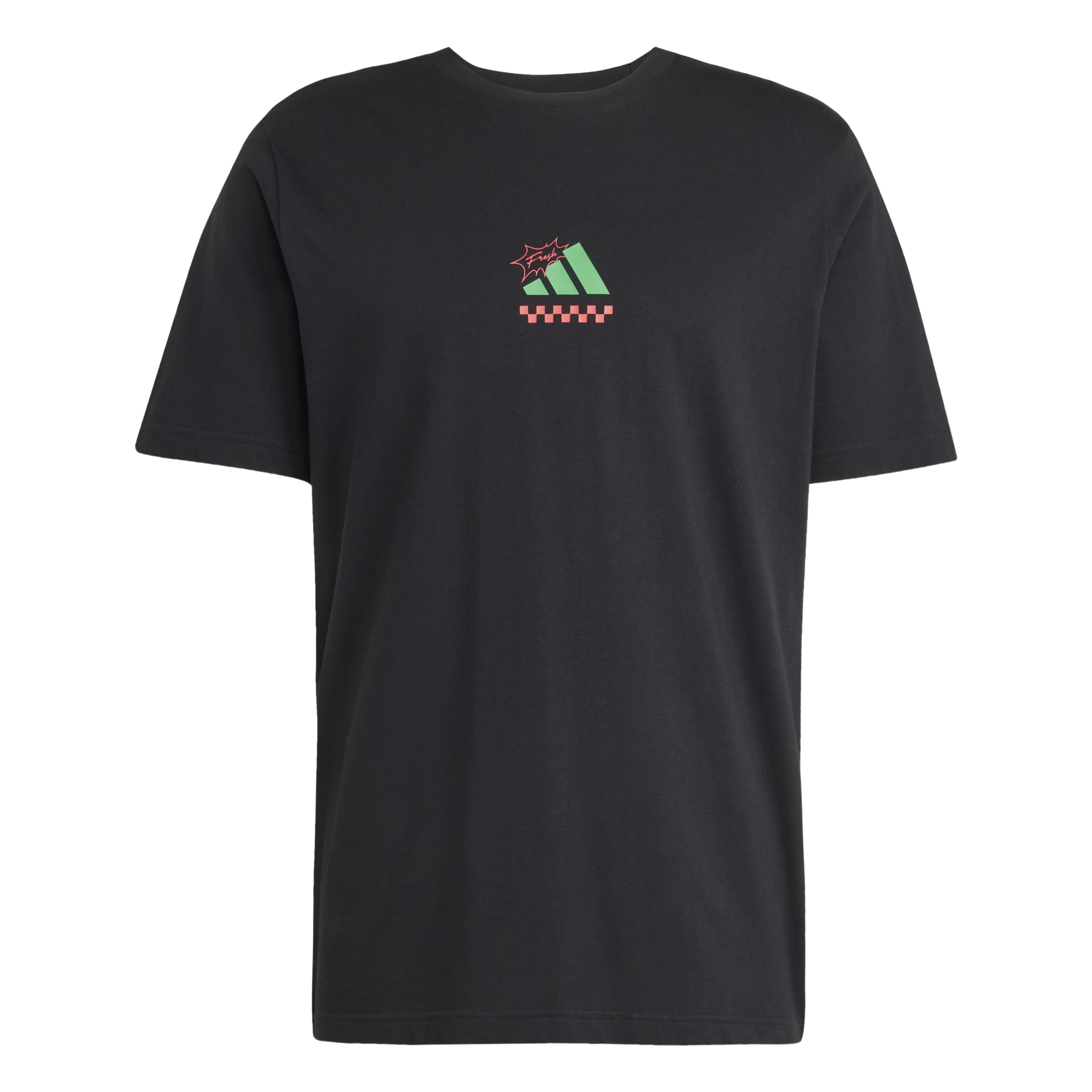 adidas Men’s Lounge Pizza Sportswear T-Shirt, Black, Medium/Tall