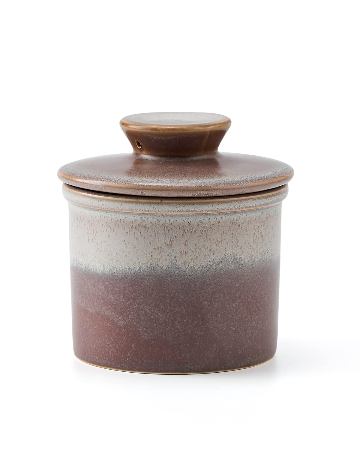 Photo 1 of XELA Ceramic Butter Crock, The Original Reactive Two-Colour Glaze, Butter Dish With Water Line for Spreadable Fresh Butter - Ziying
