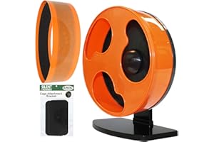 Exotic Nutrition Silent Runner 12" Regular Wheel + Sandy Track + Cage Attachment - Pet Exercise Wheel Package Set - for Sugar