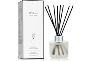 Brakula Reed Diffuser Set, 100ml Black Vanilla Scented Oil Diffuser for Bathroom, Home Fragrance for Living Room, Office