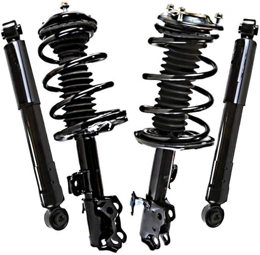 AutoShack SUSPKG1198 Set of 4 Front Complete Strut Spring Assembly and