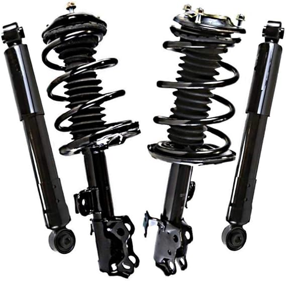 AutoShack SUSPKG1198 Set of 4 Front Complete Strut Spring Assembly and Rear Shock Absorbers